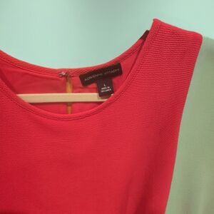 Adrienne Vittadini Vibrant Red Textured Dress